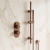 Delphi Loop Brushed Bronze Dual Concealed Shower Set with Slide Rail Kit | Thumbnail Image