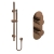 Delphi Loop Brushed Bronze Dual Concealed Shower Set with Slide Rail Kit | Thumbnail Image
