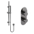 Delphi Loop Brushed Pewter Dual Concealed Shower Set with Slide Rail Kit | Thumbnail Image