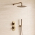 Delphi Loop Brushed Brass Dual Concealed Shower Set with Fixed Head and Handset | Thumbnail Image