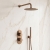 Delphi Loop Brushed Bronze Dual Concealed Shower Set with Fixed Head and Handset | Thumbnail Image