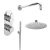 Delphi Loop Chrome Dual Concealed Shower Set with Fixed Head and Handset | Thumbnail Image