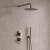 Delphi Loop Brushed Pewter Dual Concealed Shower Set with Fixed Head and Handset | Thumbnail Image