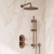 Delphi Loop Brushed Bronze Dual Concealed Shower Set with Fixed Head and Slide Rail Kit | Thumbnail Image