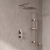 Delphi Loop Brushed Pewter Dual Concealed Shower Set with Fixed Head and Slide Rail Kit | Thumbnail Image