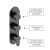 Delphi Loop Black Triple Concealed Shower Set with Fixed Head and Handset | Thumbnail Image