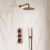 Delphi Loop Brushed Bronze Triple Concealed Shower Set with Fixed Head and Handset | Thumbnail Image