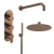 Delphi Loop Brushed Bronze Triple Concealed Shower Set with Fixed Head and Handset | Thumbnail Image