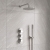 Delphi Loop Chrome Triple Concealed Shower Set with Fixed Head and Handset | Thumbnail Image