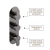 Delphi Loop Brushed Pewter Triple Concealed Shower Set with Fixed Head and Handset | Thumbnail Image