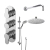 Delphi Loop Chrome Triple Concealed Shower Set with Fixed Head and Slide Rail Kit | Thumbnail Image