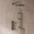 Delphi Loop Brushed Pewter Triple Concealed Shower Set with Fixed Head and Slide Rail Kit | Thumbnail Image