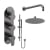 Delphi Loop Brushed Pewter Triple Concealed Shower Set with Fixed Head and Slide Rail Kit | Thumbnail Image