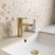 Delphi Loop Brushed Brass Mono Basin Mixer Tap (inc Press Top Waste) | Thumbnail Image