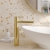 Delphi Loop Brushed Brass Tall Mono Basin Mixer Tap | Thumbnail Image
