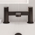 Delphi Loop Matt Black Pillar Mounted Bath Filler Tap | Thumbnail Image