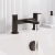 Delphi Loop Matt Black Pillar Mounted Bath Filler Tap | Thumbnail Image