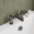 Delphi Loop Brushed Pewter Pillar Mounted Bath Filler Tap | Thumbnail Image