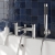 Delphi Loop Chrome Pillar Mounted Bath Shower Mixer Tap (inc Kit) | Thumbnail Image