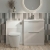 Delphi Lyra Satin White 1100mm 2-Drawer Waterproof Bathroom Furniture Combination Unit | Thumbnail Image