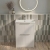 Delphi Lyra Satin White 1100mm 2-Drawer Waterproof Bathroom Furniture Combination Unit | Thumbnail Image