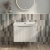 Delphi Lyra Satin White 500mm 1-Drawer Wall Hung Waterproof Vanity Unit with Basin | Thumbnail Image