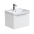 Delphi Lyra Satin White 500mm 1-Drawer Wall Hung Waterproof Vanity Unit with Basin | Thumbnail Image