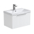 Delphi Lyra Satin White 600mm 1-Drawer Wall Hung Waterproof Vanity Unit with Basin | Thumbnail Image