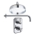 Delphi Marston Thermostatic Dual Concealed Mixer Shower with Fixed Shower Head - Chrome