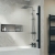 Delphi Muse Fluted Matt Black Square Top Bath Screen 1520mm x 830mm - 8mm Glass | Thumbnail Image