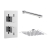Delphi Nectar Chrome Dual Concealed Shower Set with Fixed Head | Thumbnail Image