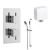 Delphi Nectar Chrome Dual Concealed Shower Set with Slide Rail Kit | Thumbnail Image
