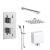 Delphi Nectar Chrome Dual Concealed Shower Set with Fixed Head and Slide Rail Kit | Thumbnail Image