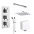 Delphi Nectar Chrome Triple Concealed Shower Set with Fixed Head and Slide Rail Kit | Thumbnail Image