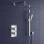 Delphi Nexus Chrome Dual Concealed Shower Set with Large Drencher Head and Slide Rail Kit | Thumbnail Image