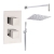 Delphi Nexus Chrome Dual Concealed Shower Set with Large Drencher Head and Handset | Thumbnail Image