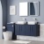 Delphi Nordic Midnight Blue 1200mm 4-Door Wall Hung Countertop Vanity Unit | Thumbnail Image