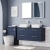 Delphi Nordic Midnight Blue 1200mm 4-Drawer Wall Hung Countertop Vanity Unit | Thumbnail Image