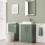 Delphi Nordic Green 600mm 2-Door Floor Standing Countertop Vanity Unit | Thumbnail Image