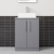 Delphi Nordic Grey 600mm 2-Door Floor Standing Countertop Vanity Unit | Thumbnail Image