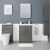 Delphi Nordic Anthracite 600mm 2-Door Floor Standing Vanity Unit (inc Basin) | Thumbnail Image