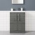 Delphi Nordic Anthracite 600mm 2-Door Floor Standing Vanity Unit (inc Basin) | Thumbnail Image