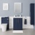 Delphi Nordic Midnight Blue 600mm 2-Door Floor Standing Vanity Unit (inc Basin) | Thumbnail Image