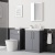 Delphi Nordic Grey 600mm 2-Door Floor Standing Vanity Unit (inc Basin) | Thumbnail Image