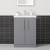 Delphi Nordic Grey 600mm 2-Door Floor Standing Vanity Unit (inc Basin) | Thumbnail Image
