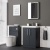 Delphi Nordic Soft Black 600mm 2-Door Floor Standing Vanity Unit (inc Basin) | Thumbnail Image