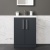 Delphi Nordic Soft Black 600mm 2-Door Floor Standing Vanity Unit (inc Basin) | Thumbnail Image