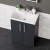 Delphi Nordic Soft Black 600mm 2-Door Floor Standing Vanity Unit (inc Basin) | Thumbnail Image