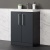 Delphi Nordic Soft Black 600mm 2-Door Floor Standing Vanity Unit (inc Basin) | Thumbnail Image