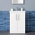 Delphi Nordic White 600mm 2-Door Floor Standing Vanity Unit (inc Basin) | Thumbnail Image